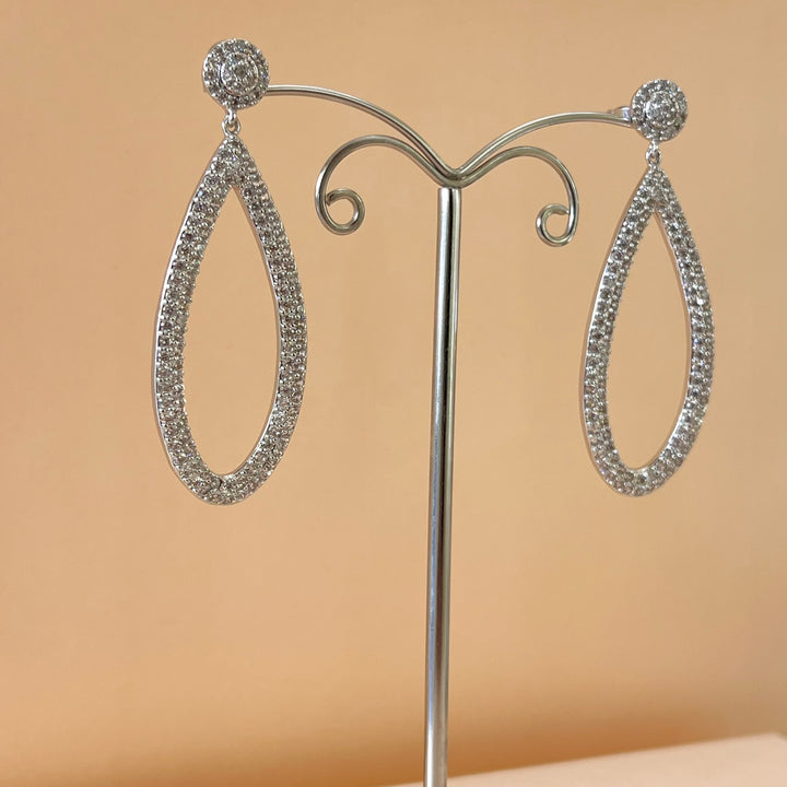 Silver zircone earrings