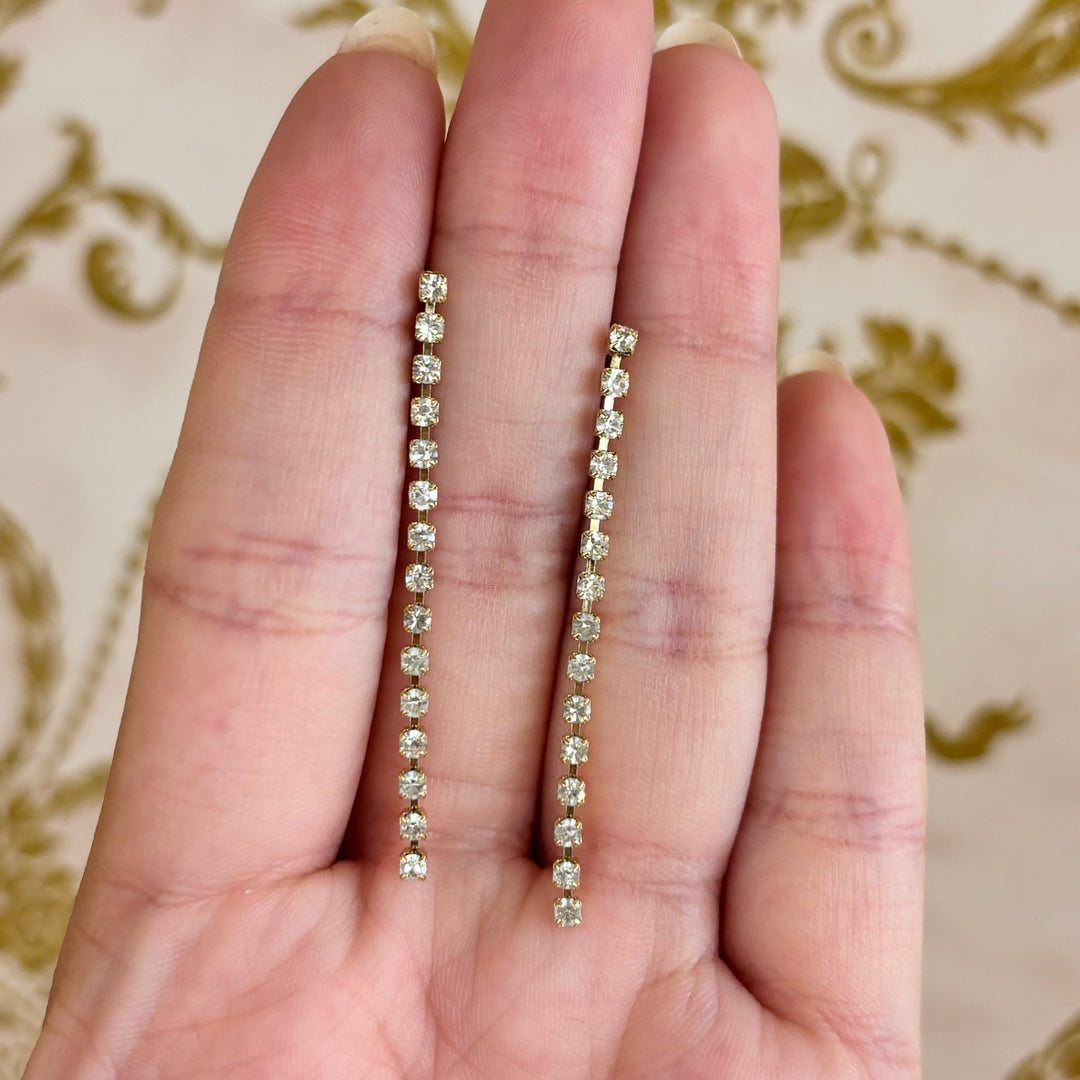 Tennis line earrings