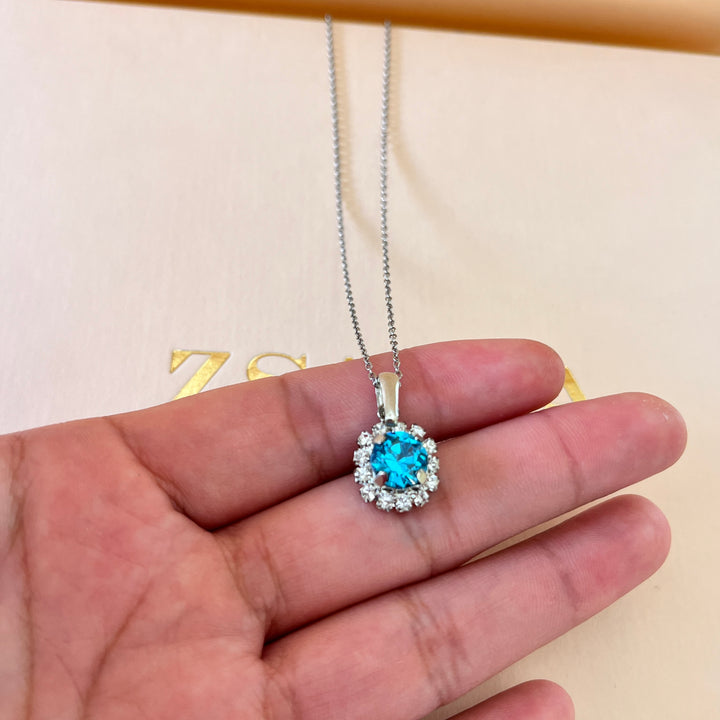 Turquoise Swarovski crystals set