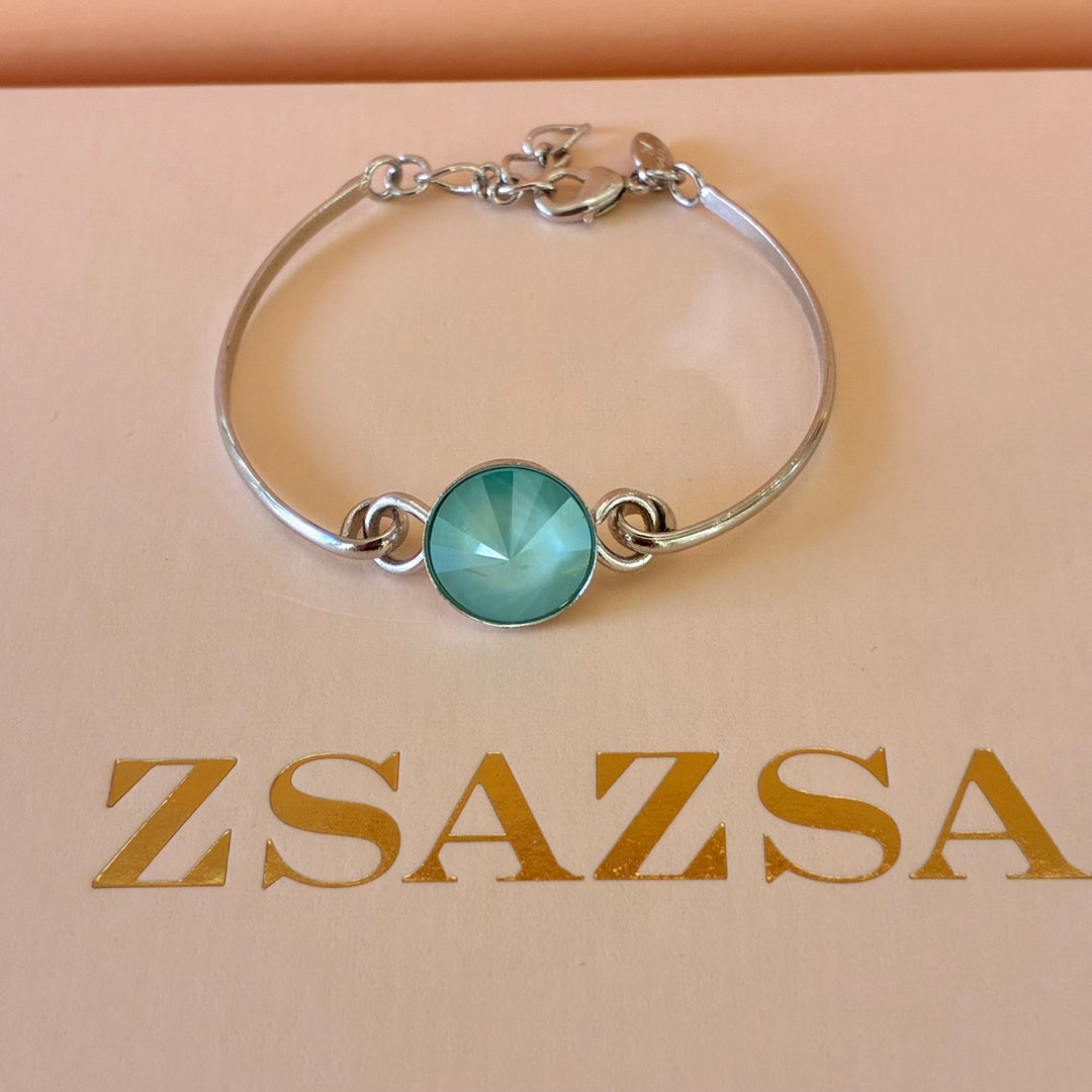 Mint Swarovski crystals set