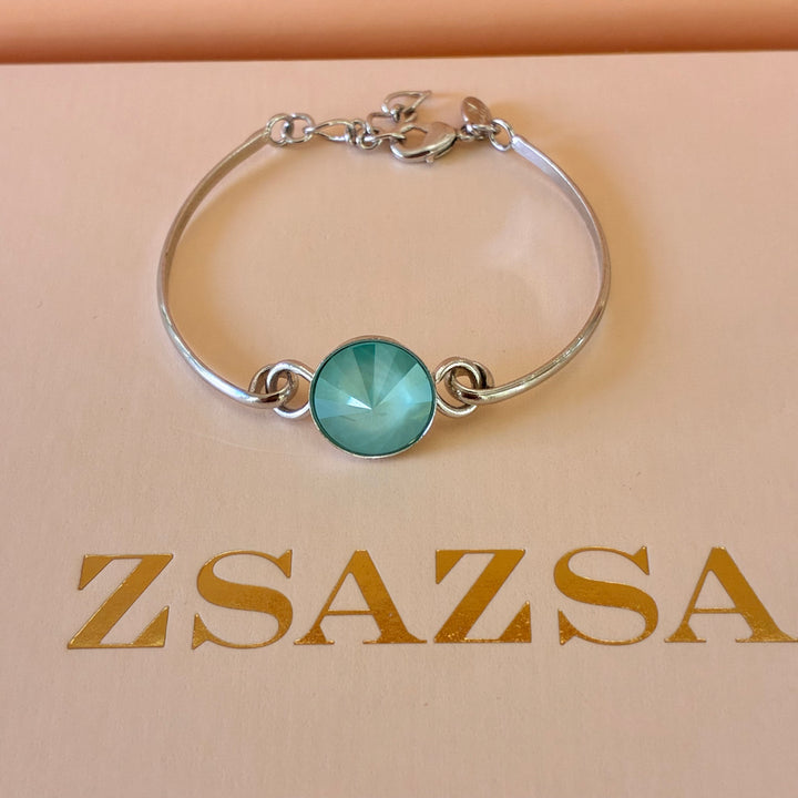 Mint Swarovski crystals set