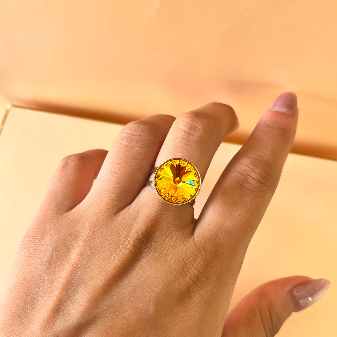 Topaz Swarovski crystals set