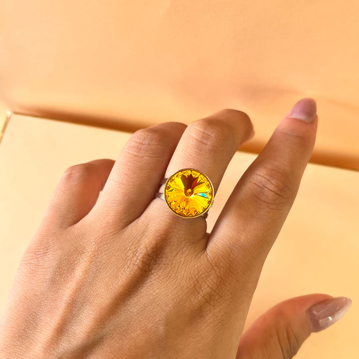 Topaz Swarovski crystals set