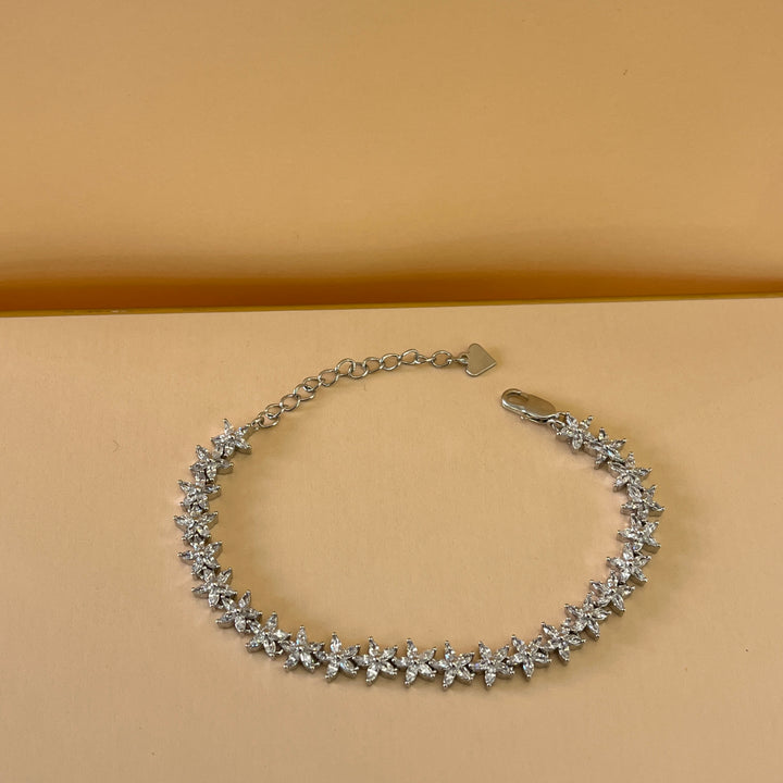 Marquise silver zircone bracelet