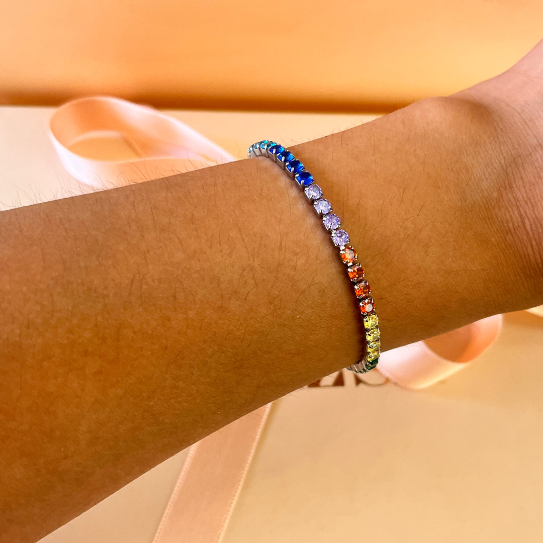 Multicolour zircone bracelet