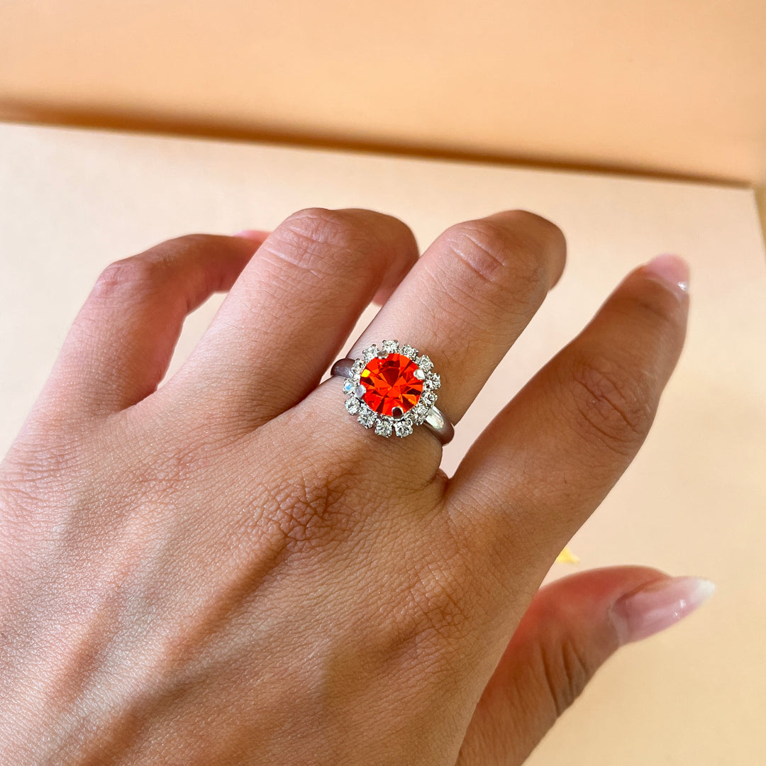 Orange Swarovski crystal set