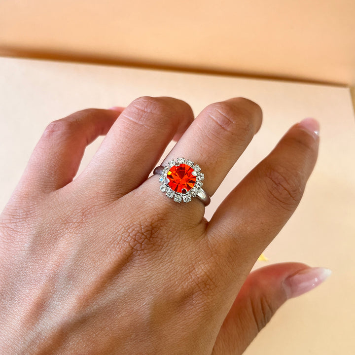 Orange Swarovski crystal set