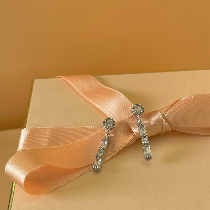 Silver zircone earrings