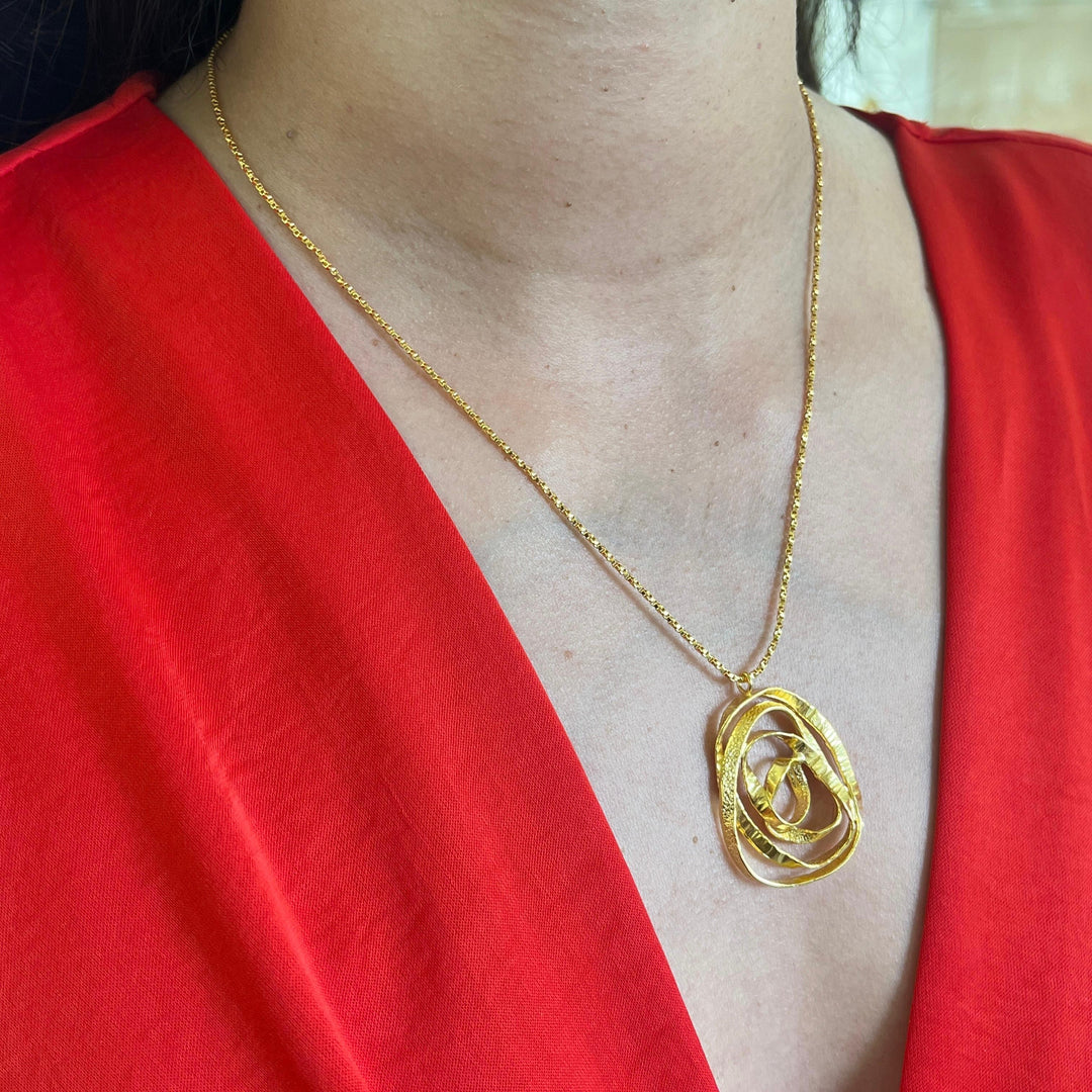 Gold handmade pendant