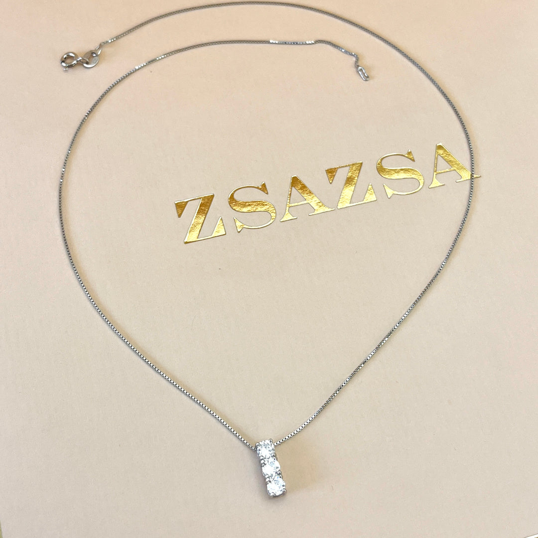 Silver trilogy zircone set