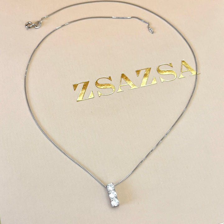 Silver trilogy zircone set