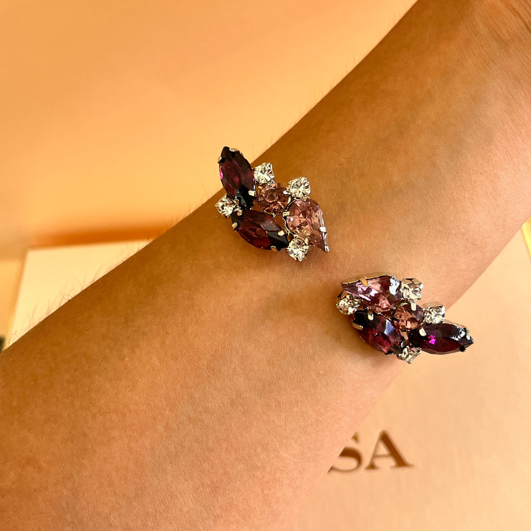 Purple preciosa crystals set