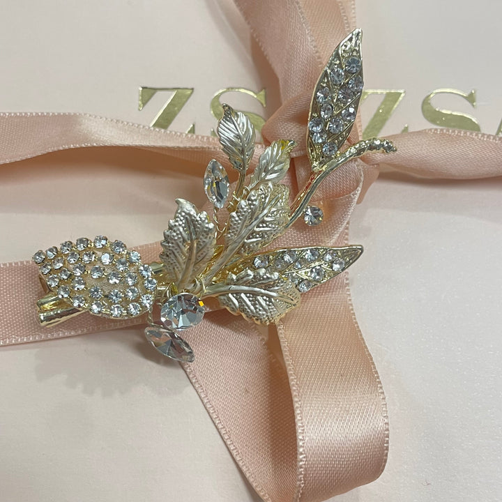 Leaf hair clip set of 2