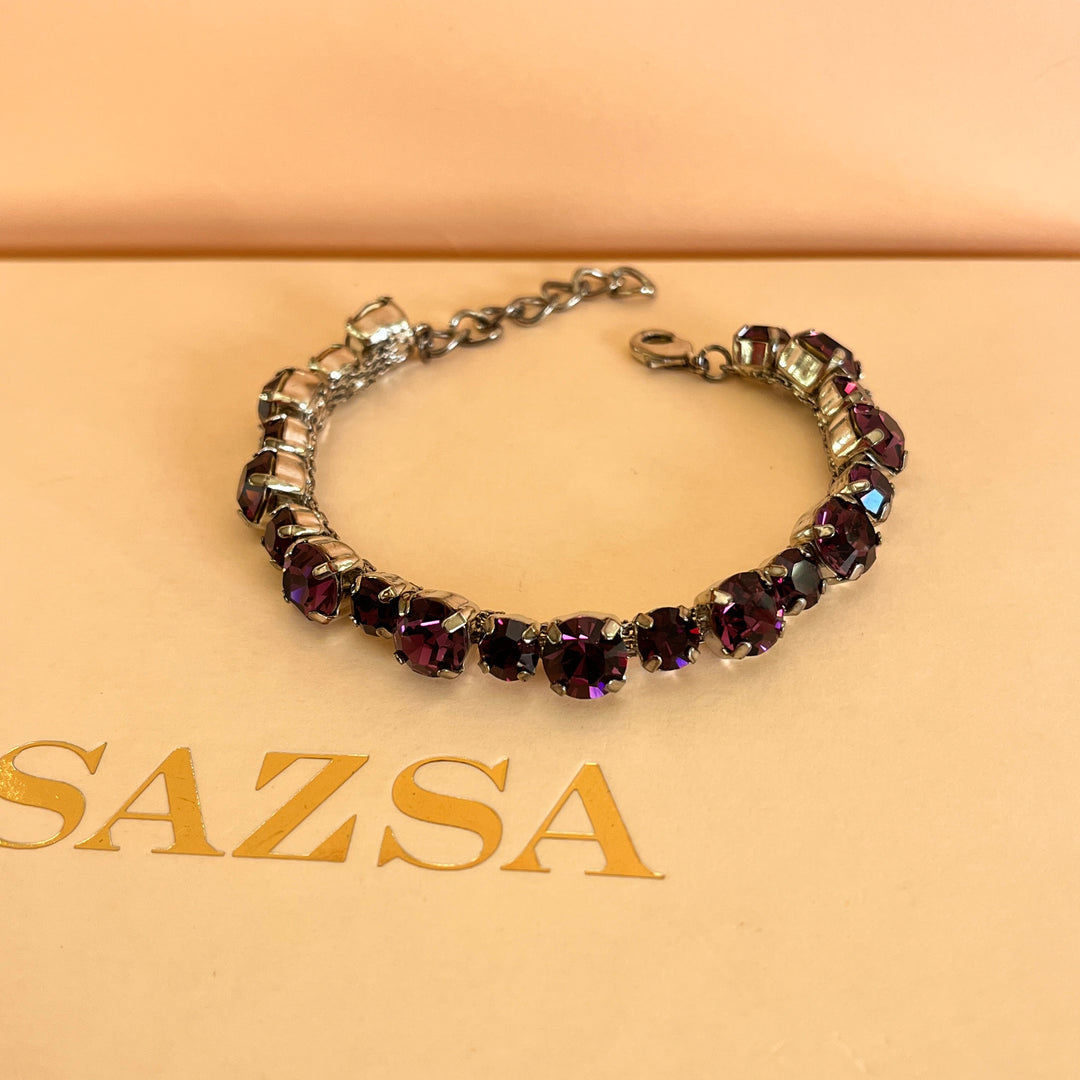 Purple preciosa crystals bracelet