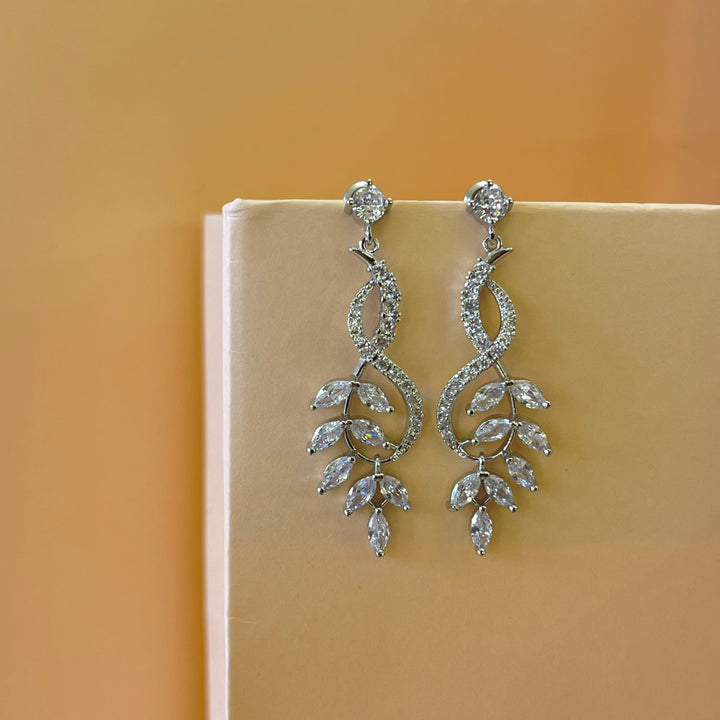 Silver zircone earrings