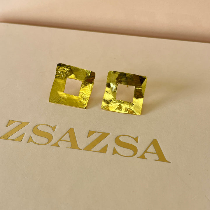 Square gold handmade set