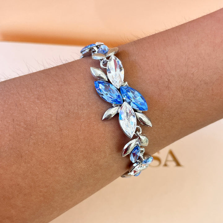 Light blue Swarovski crystal set