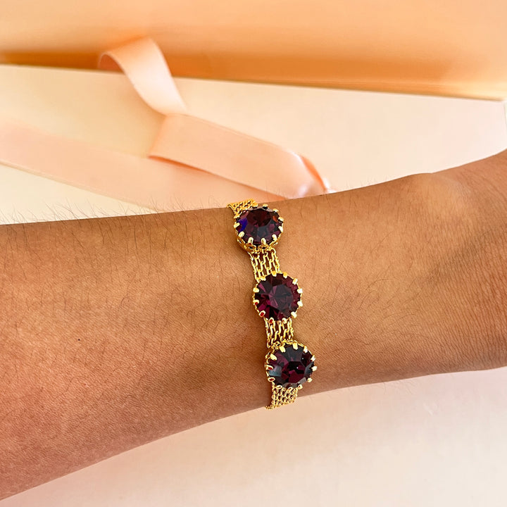 Purple preciosa crystals set