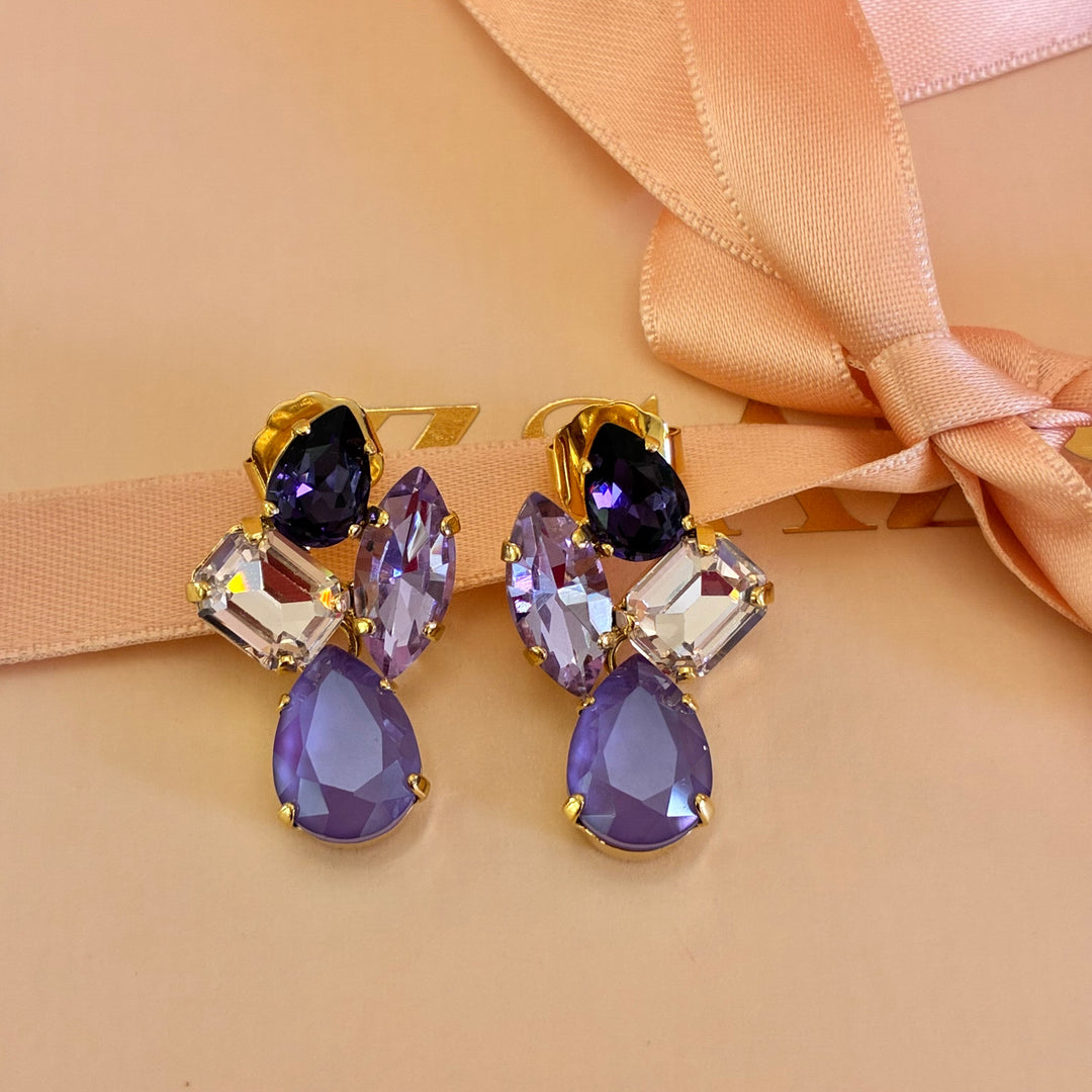 Shades of purple Swarovski crystals set