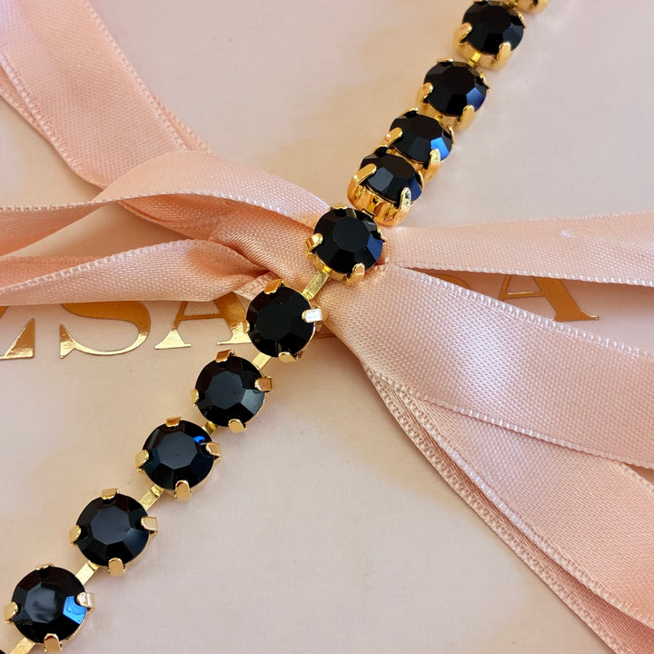 Black preciosa crystals bracelet