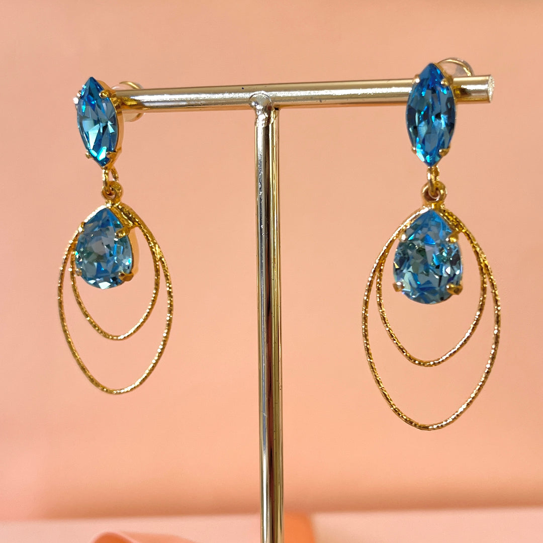 Turquoise Swarovski earrings earrings
