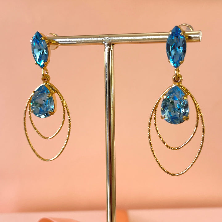 Turquoise Swarovski earrings earrings