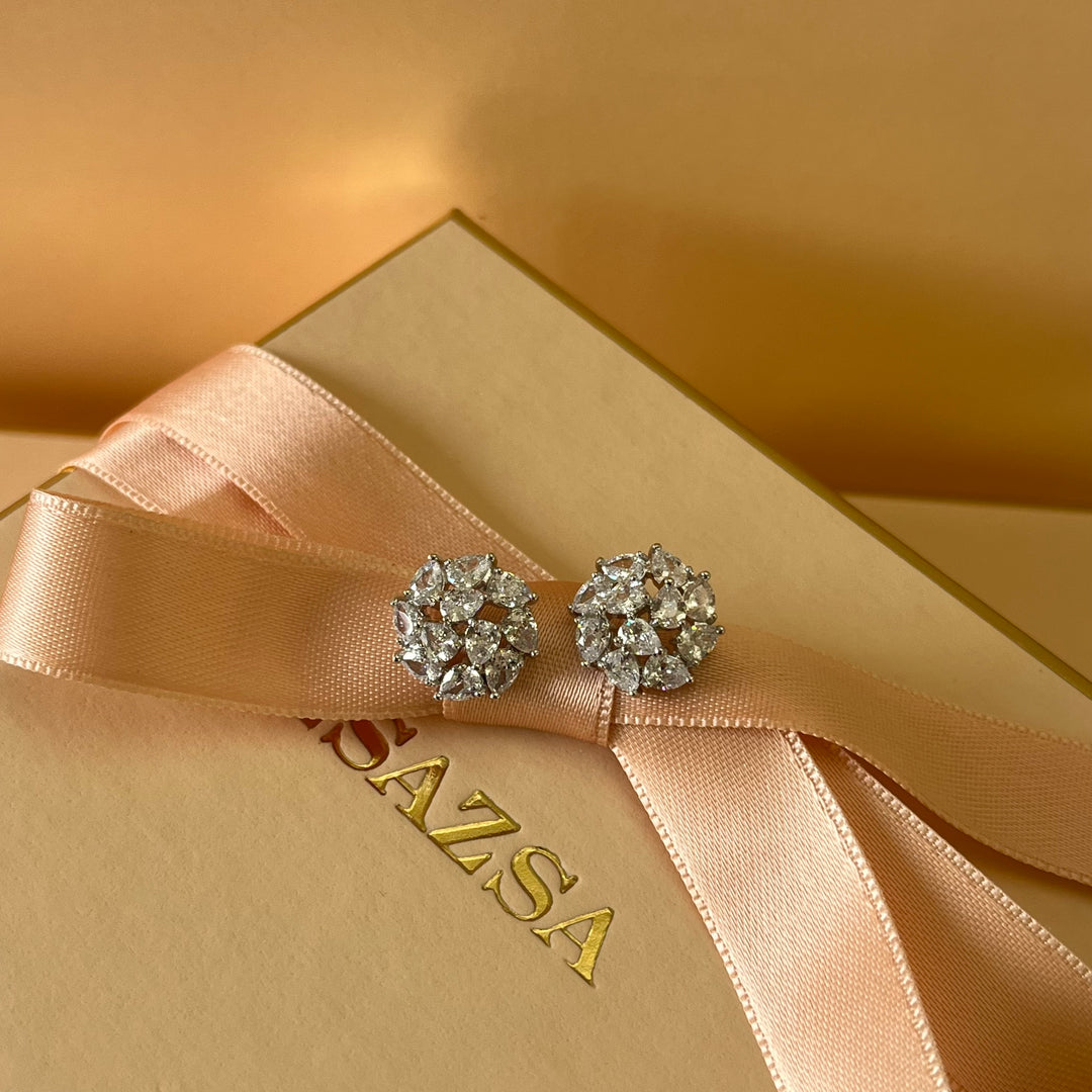 Silver zircone studs