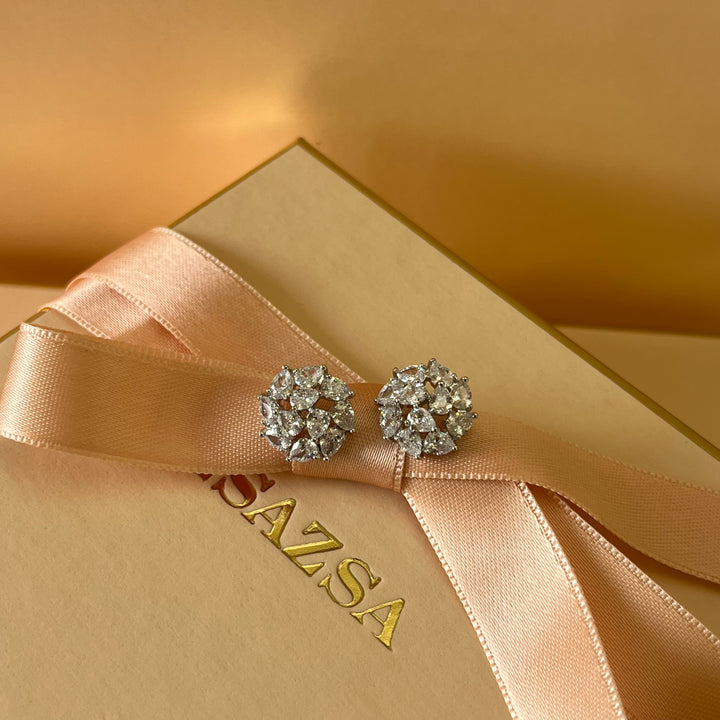 Silver zircone studs