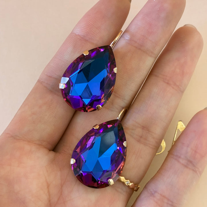 Handmade purple rose gold set