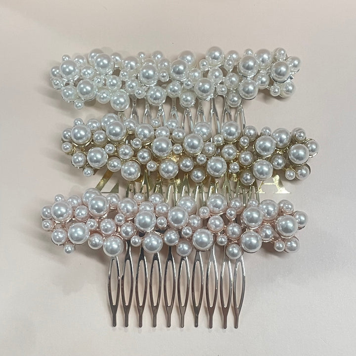 Pearl Cluster Hair Comb