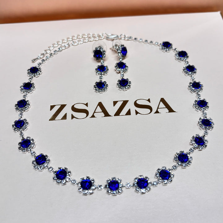 Royal blue flower set