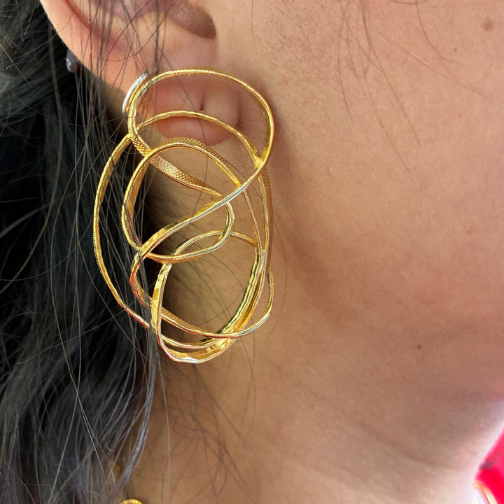 Twisted gold handmade set