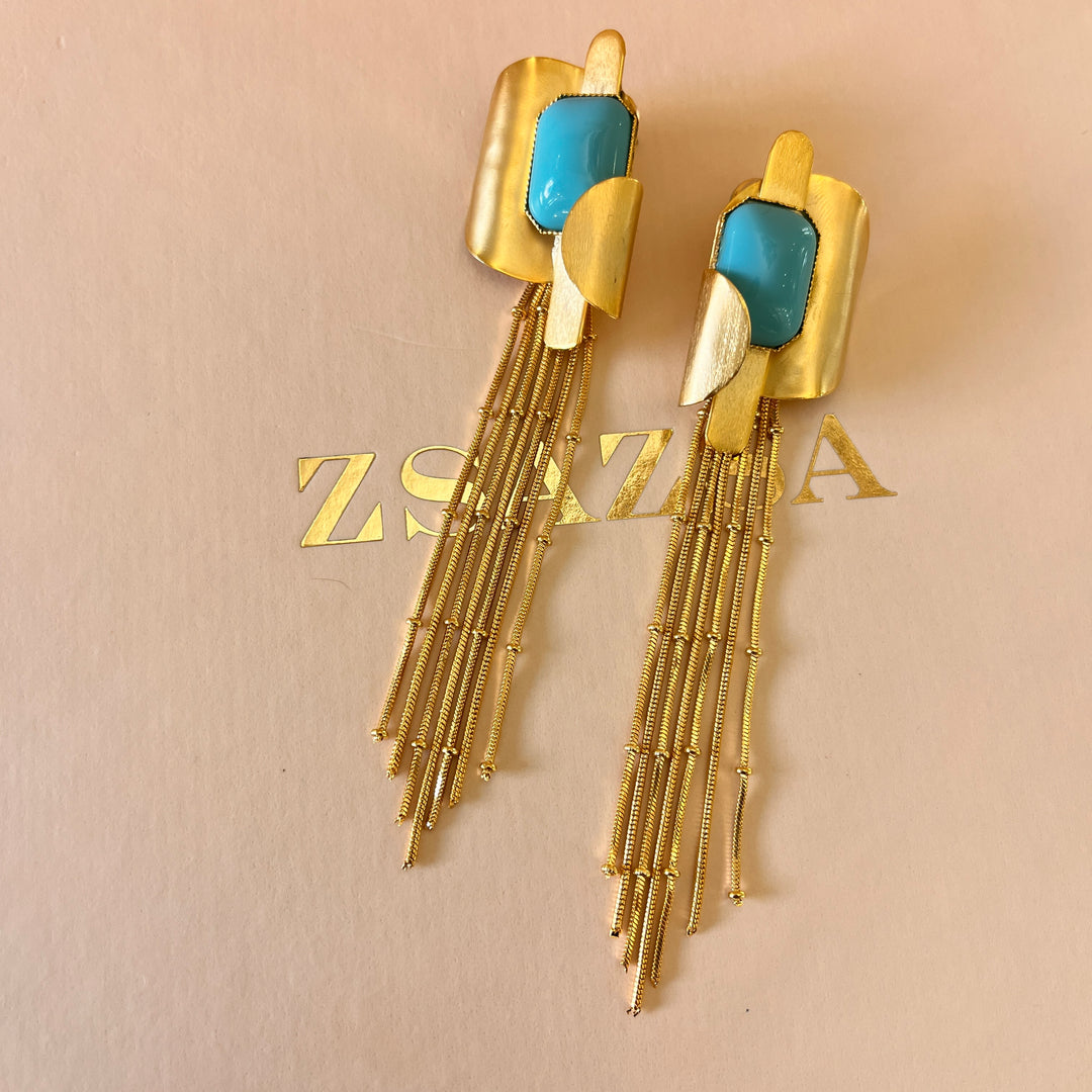 Turquoise long earrings