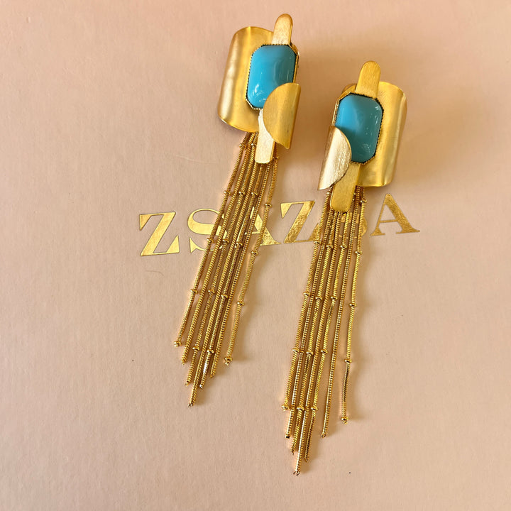 Turquoise long earrings