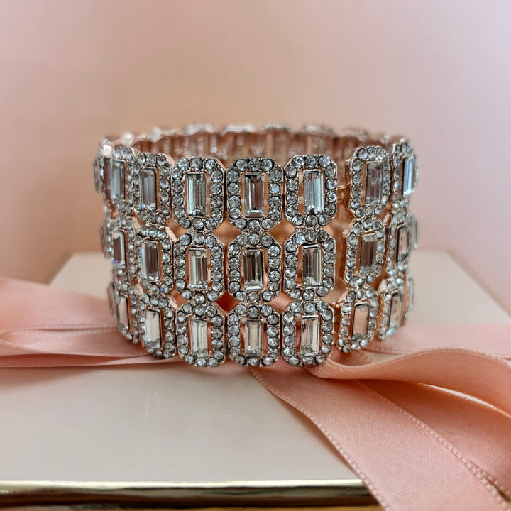 Rhine rose gold bangle