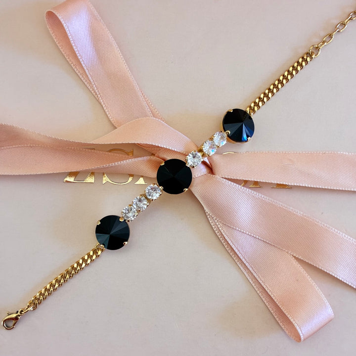 Black preciosa crystals bracelet