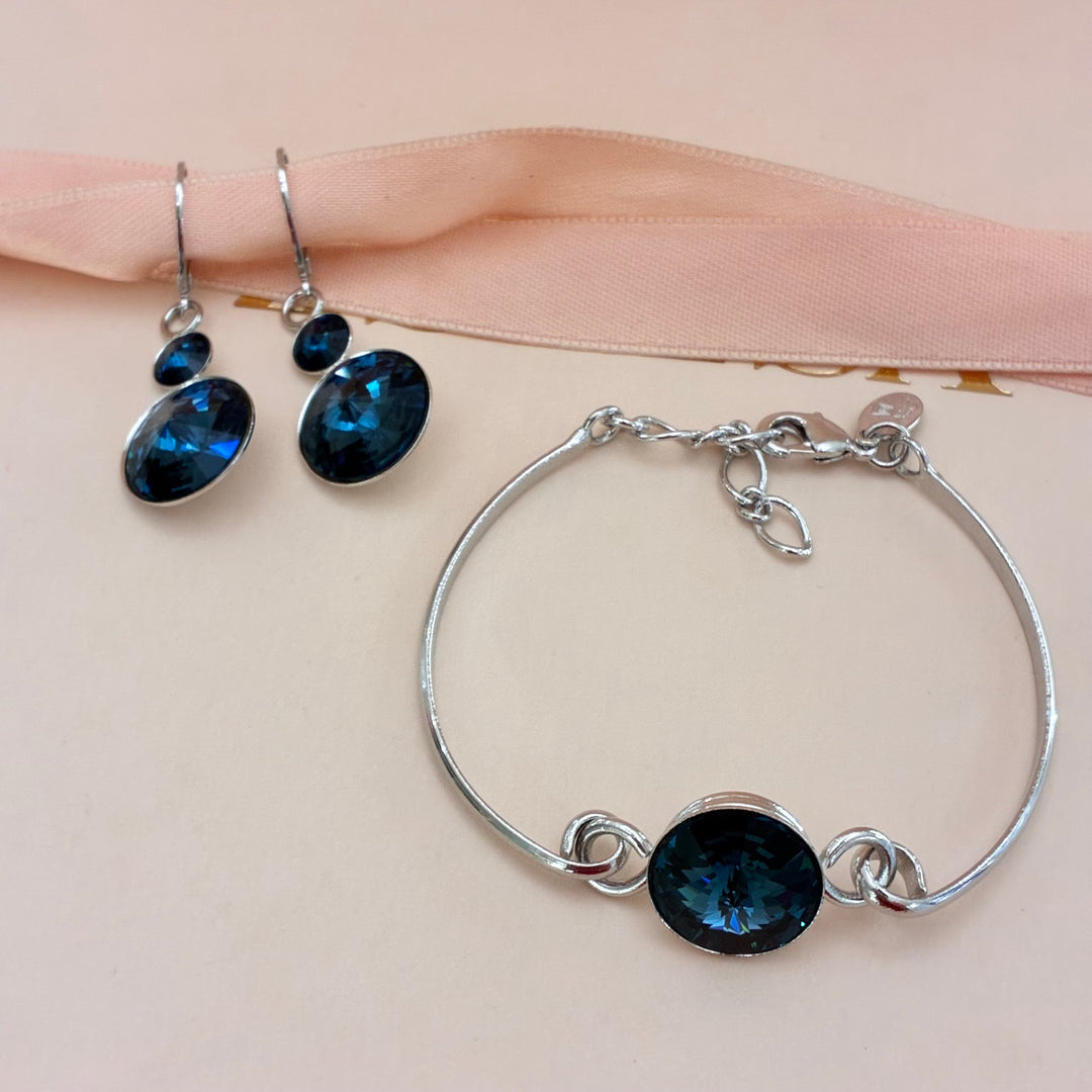 Navy blue Swarovski crystals set