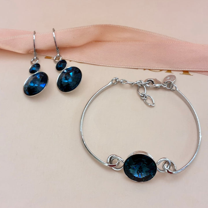 Navy blue Swarovski crystals set