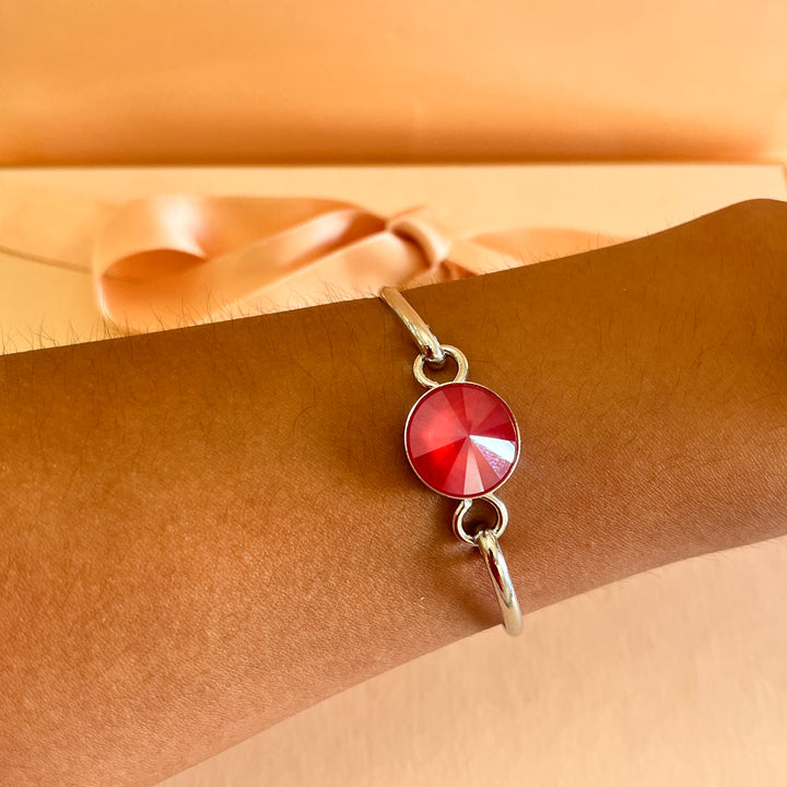 Red Swarovski crystals set