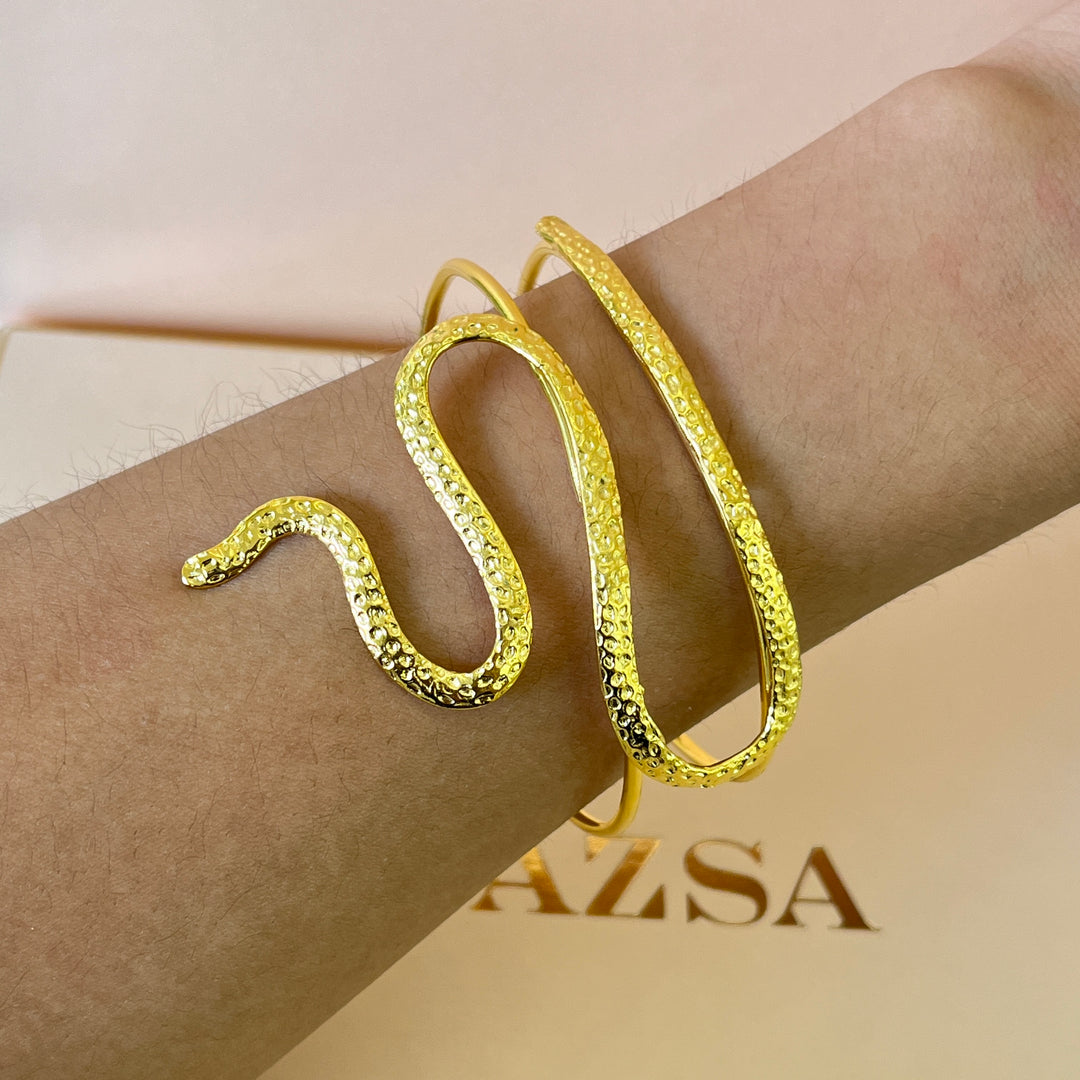 Snake gold handmade set