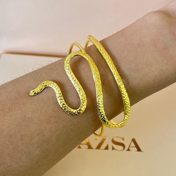 Snake gold handmade set