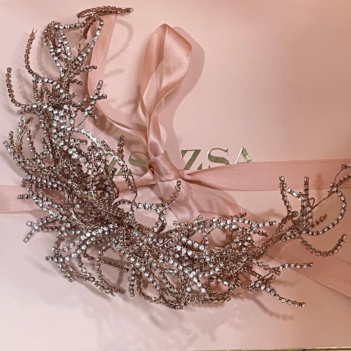 Statement handmade rose gold headpiece