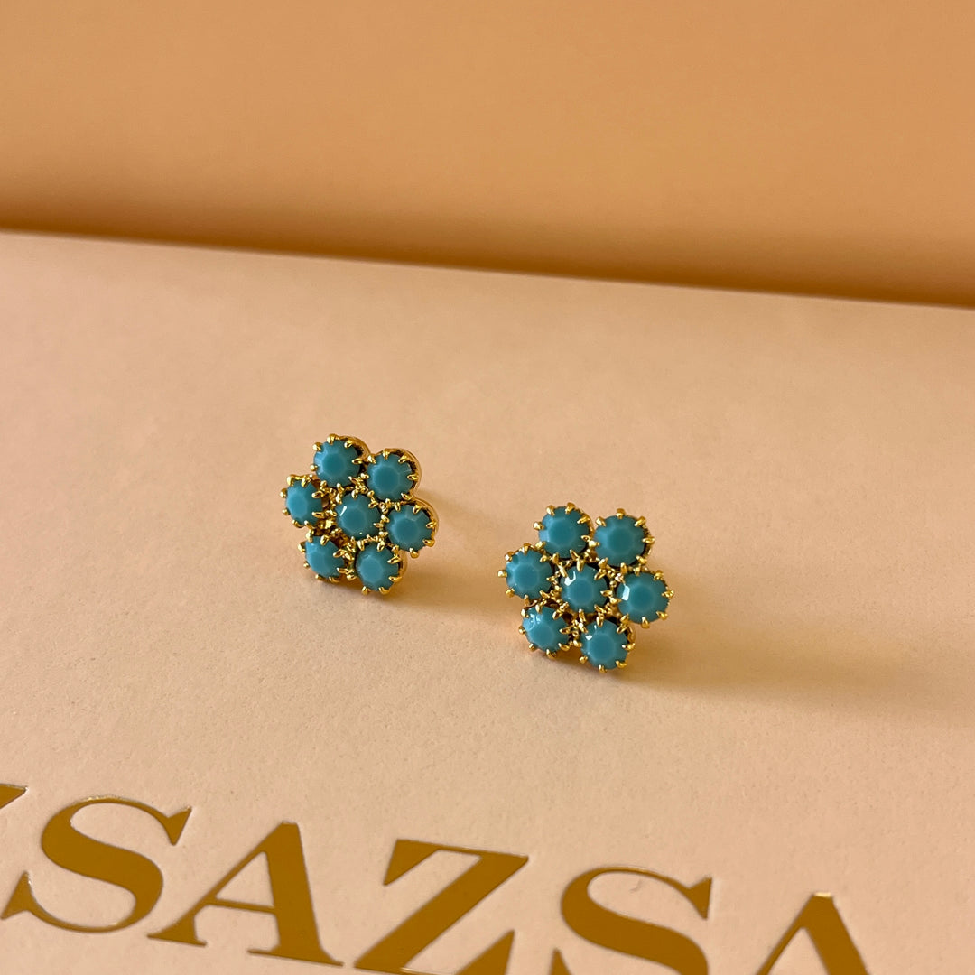 Turquoise stones studs & ring