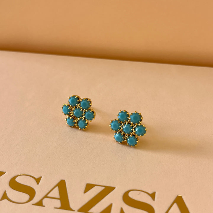 Turquoise stones studs & ring
