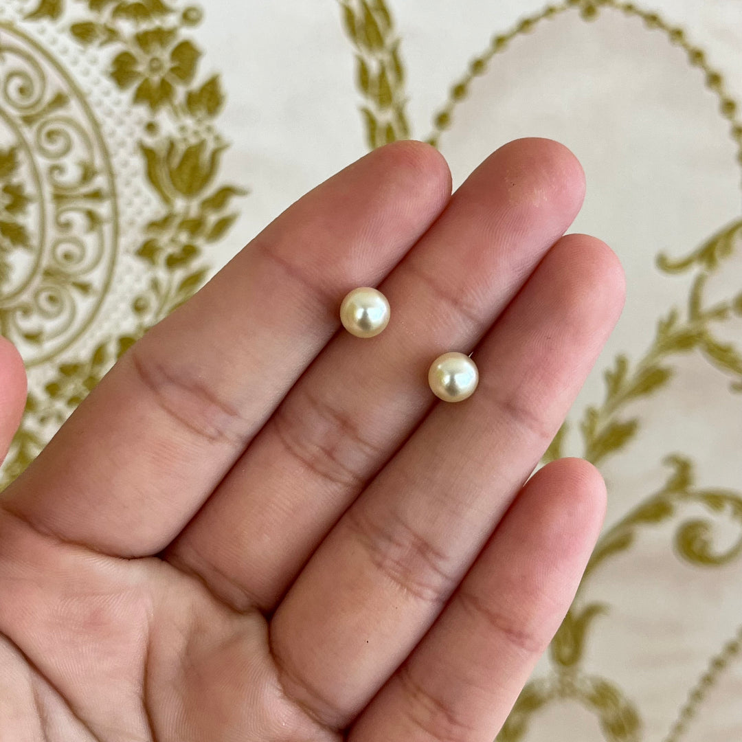 Cream & black silver Mallorca pearls set