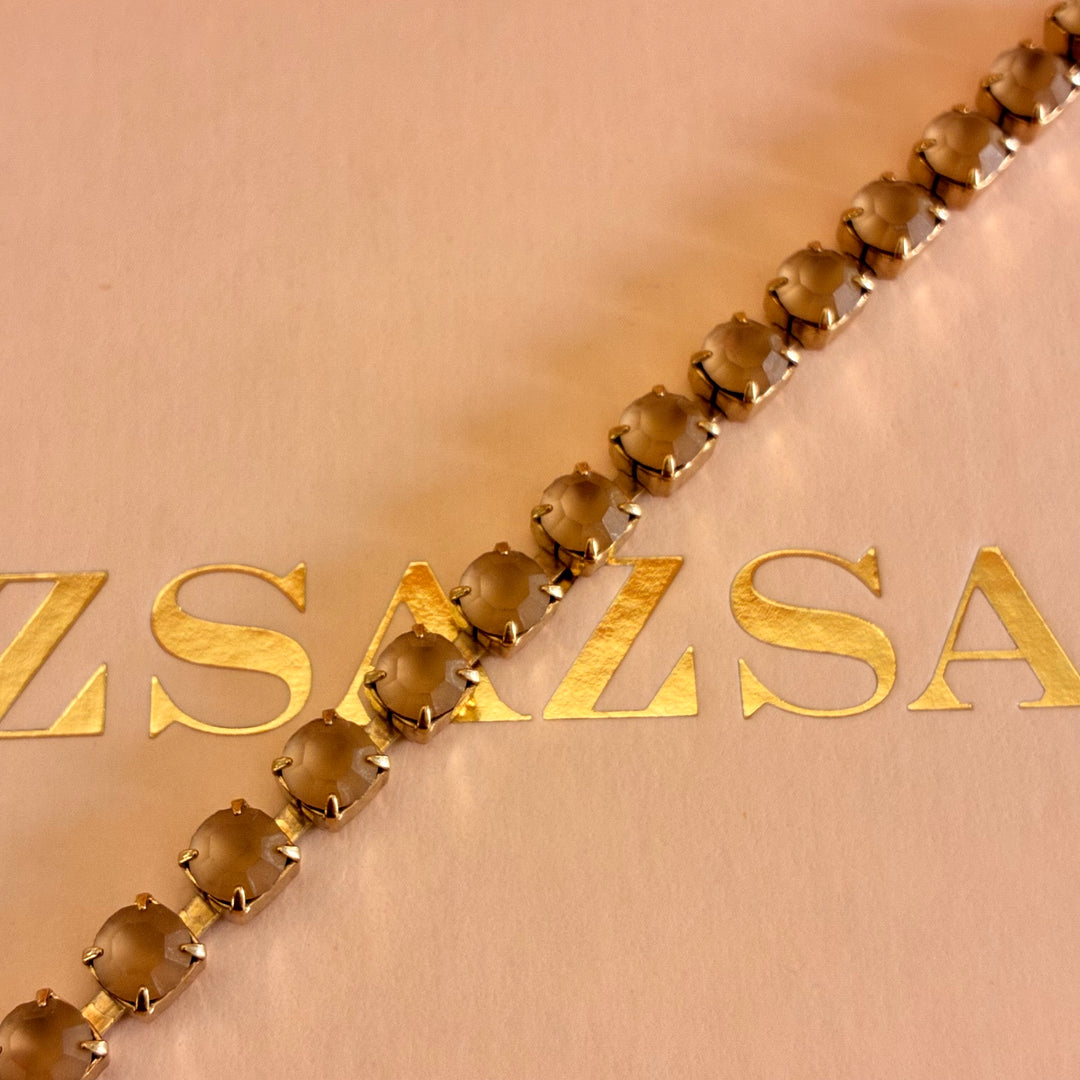 Champagne Matt Swarovski crystals bracelet