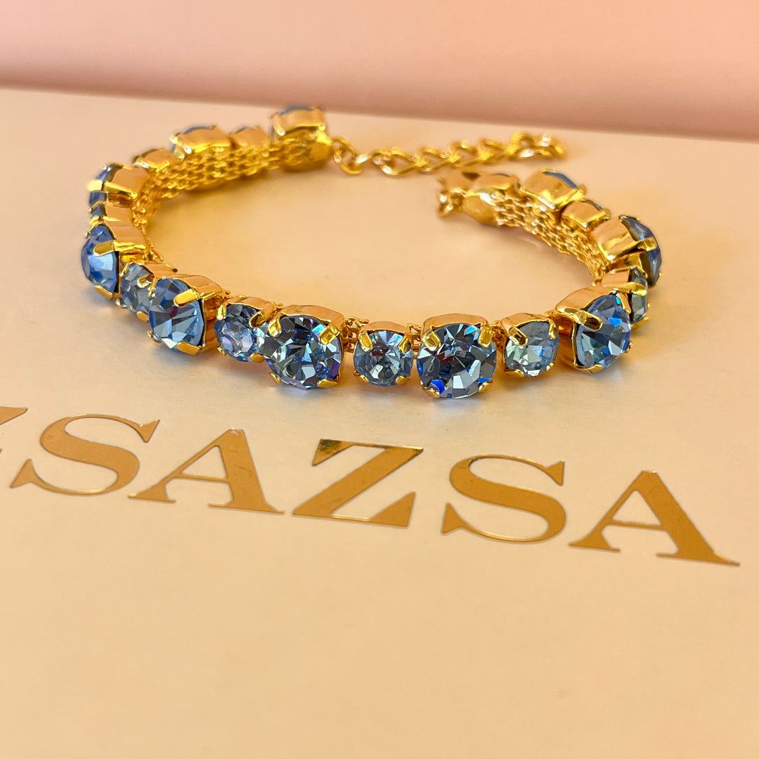 Light blue Swarovski crystals bracelet