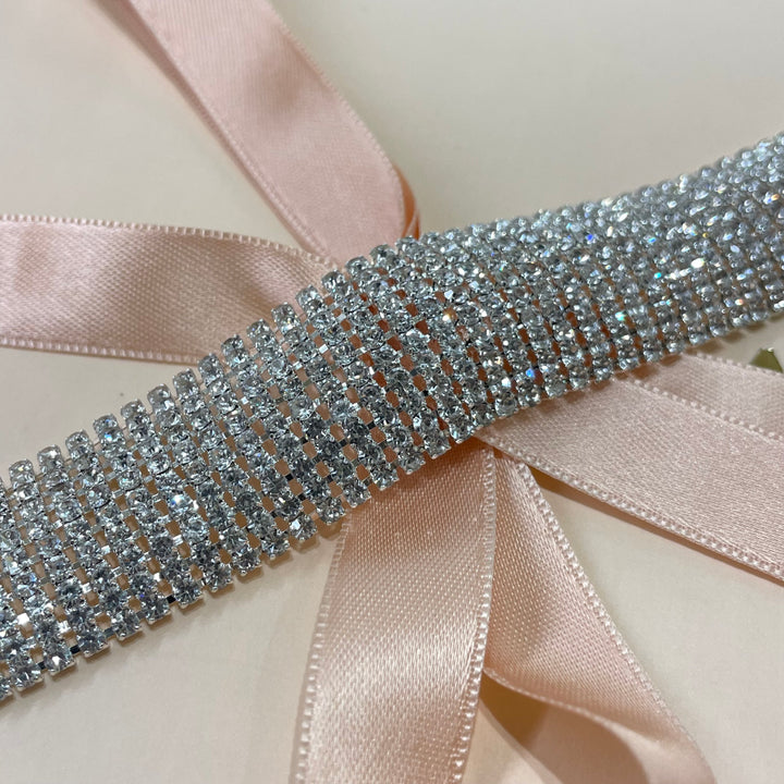 Rhinestone silver bracelet