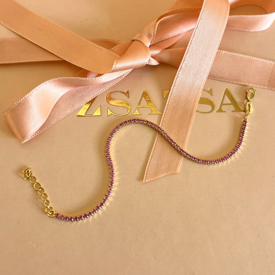 Pink zircone bracelet