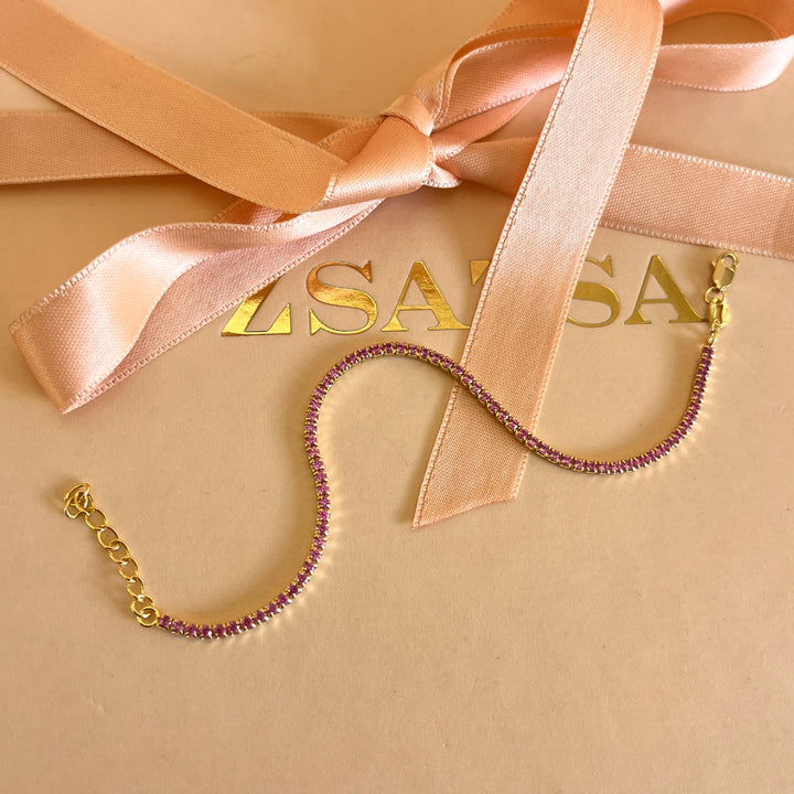 Pink zircone bracelet